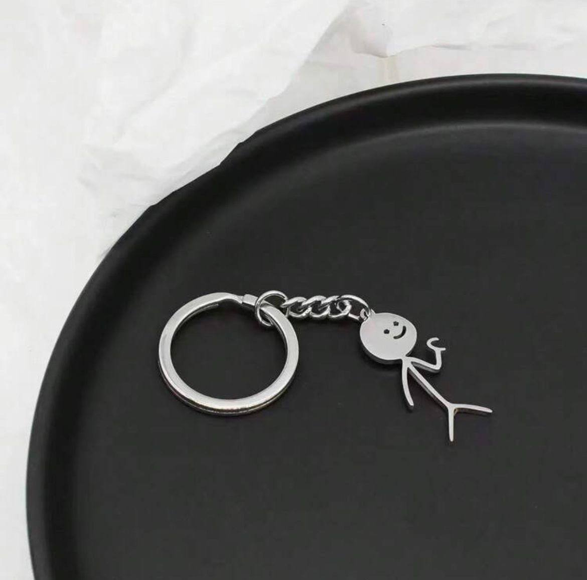 Stick Figure Couples Keychain