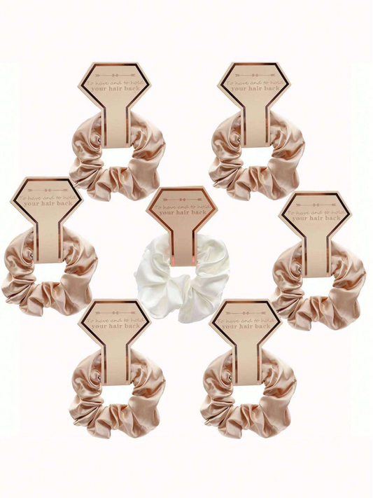 Bridesmaids Gift Satin Scrunchies 7pcs