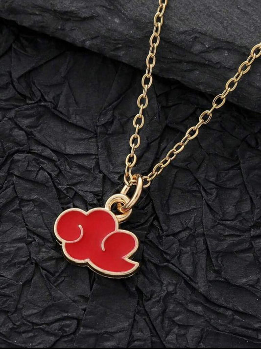 Naruto Anime Akatsuki Red Cloud Necklace