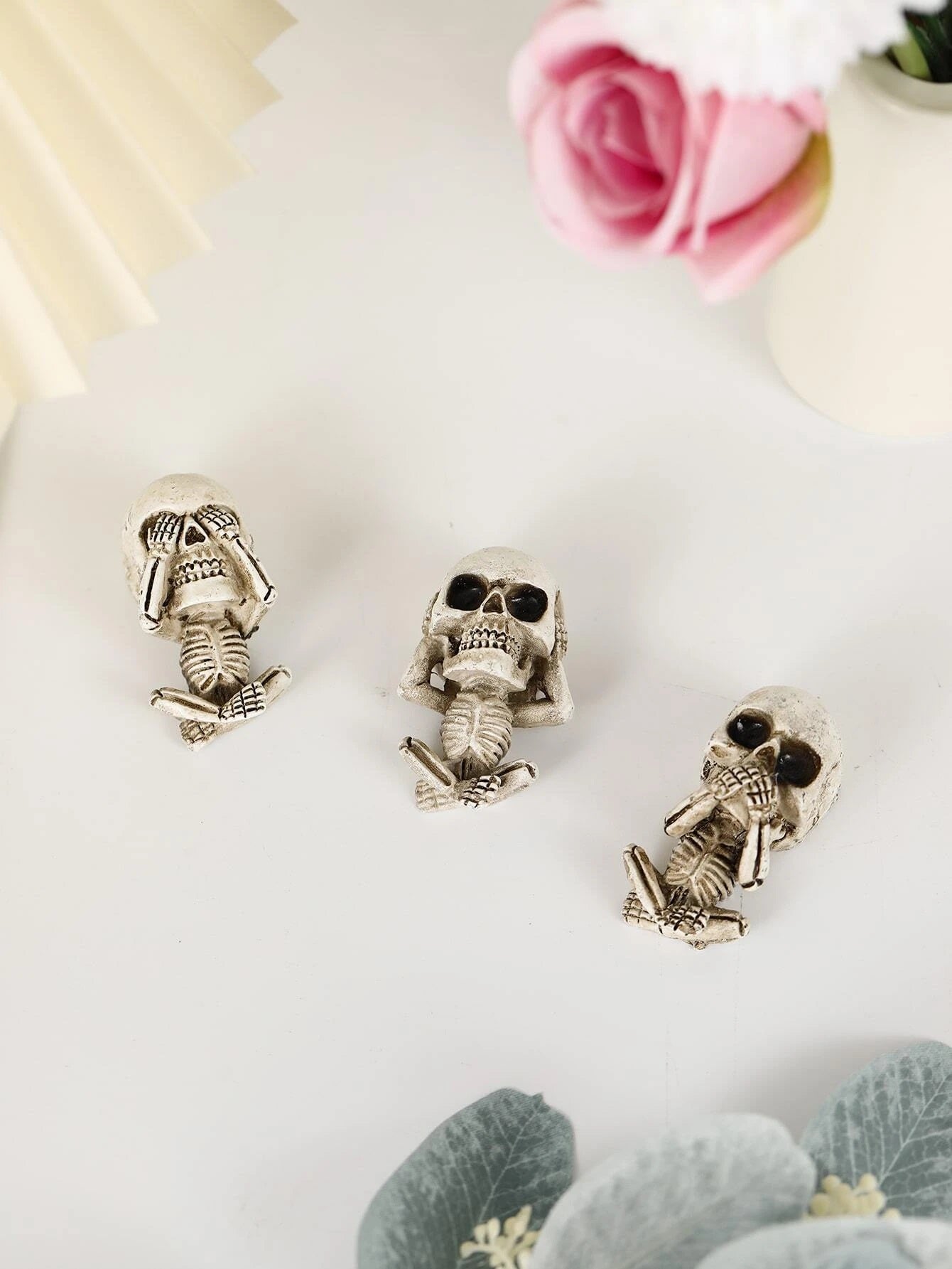 Speak No Evil, Hear No Evil and See No Evil Skull Decorations